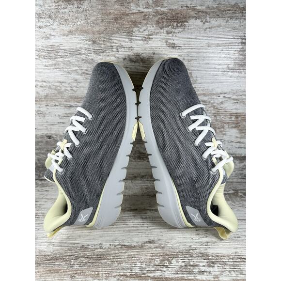 Women's Kuru Flex Via Gray/Yellow Walking Shoes Sz 9 Wide EUC! Athletic Gym - Picture 7 of 9